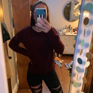 sweater a little cropped